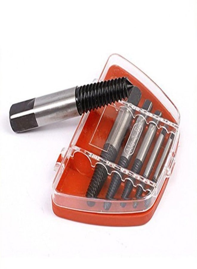 H9 6Pcs Screw Extractor Set for Broken Studs, Bolts, Screws & Pipes (3-22mm) | Reverse Drill Bit Remover Kit for Thread Repair - Chrome Vanadium Steel - Image 2